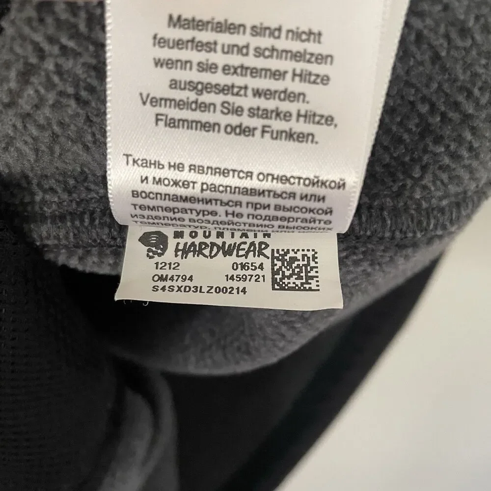 Mountain Hardwear Men’s Size M Gray Toasty Tweed Fleece Full Zip Jacket